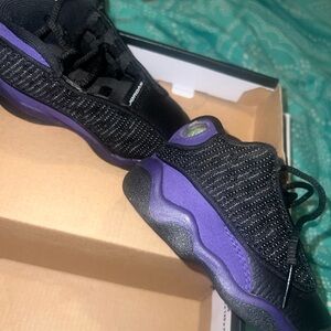 Black and Purple Sneakers